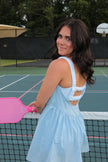 Light Blue Gingham Swing Athletic Dress