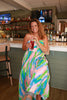 Caldera Collage Pleated Maxi Dress