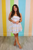White Multicolor Floral Romper