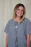 Gingham Tie Top