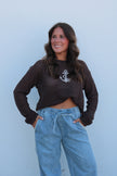 Chocolate Brown Crocheted Top