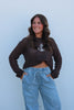 Chocolate Brown Crocheted Top