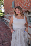 Gingham Bubble Maxi Dress