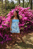 Striped Bandeau Seashell Mini Dress
