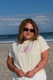 Pale Yellow Lobster Patch Baby Tee