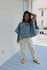 Neutral Polka Dot Barrel Jeans