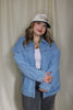 Oversized Zip Up Denim Jacket
