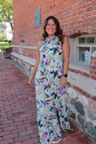Whimsy Florals Halter Maxi Dress