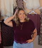 Burgundy Lace Sweater Top
