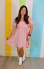 Dusty Peach Mini Dress