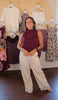 Cream Linen Lace Pants