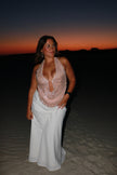 Light Pink Sequin Halter Top