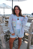 Light Blue Lace Shorts