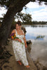 Green Floral Corset Maxi Dress