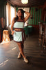 Teal & Brown Wrap Skort