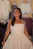 Cream Pleated Maxi Dress