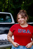 Red USA Baby Tee