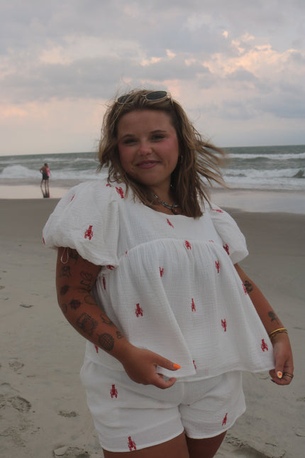 Lobster Baby Doll Top