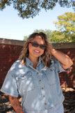 Boxy Denim Button Up