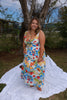 Tropical Picnic Midi Dress