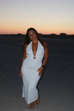 Ivory Halter Midi Dress