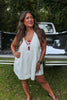White Pleated Romper