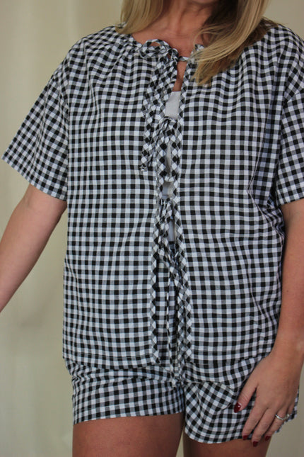 Black & White Gingham Shorts