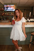White Eyelet Mini Dress