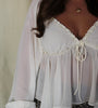 Ivory Ruffle Flare Blouse