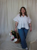 White Airy Collar Blouse