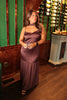 Brown Satin Maxi