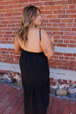 Black Open Back Maxi Dress