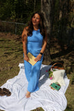 Coastal Blue Wide Leg Lounge Pants