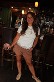 Brown & Black Polka Dot Shorts