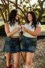 Dark Wash Denim Mini Skirt