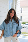 Denim Poncho Jacket
