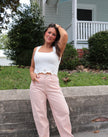 Peach/Cream Striped Pants