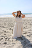 Cream Chiffon Maxi Skirt