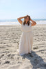 Cream Chiffon Maxi Skirt