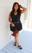 Black & White Polka Dot Mini Skirt