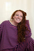 Pink/Navy Boxy Striped Long Sleeve