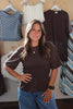 Brown Scrunched Top
