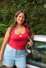 Red Flag Halter Top