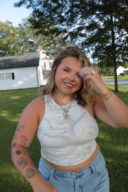 Cream Camo Tank