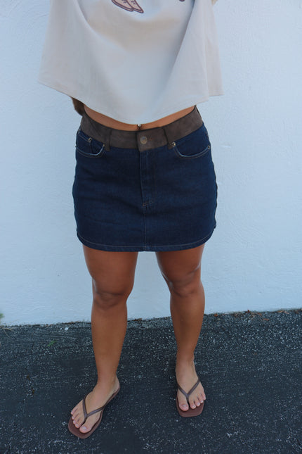 Dark Denim Micro Skirt