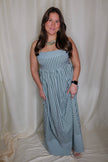 Green Striped Maxi Dress