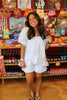 Flowy Light Blue & White Gingham Ruffle Top