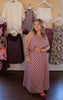 Burgundy Polka Dot Maxi Skirt