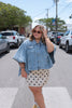 Denim Poncho Jacket
