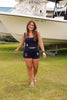 Nautical Navy Knit Mini Shorts